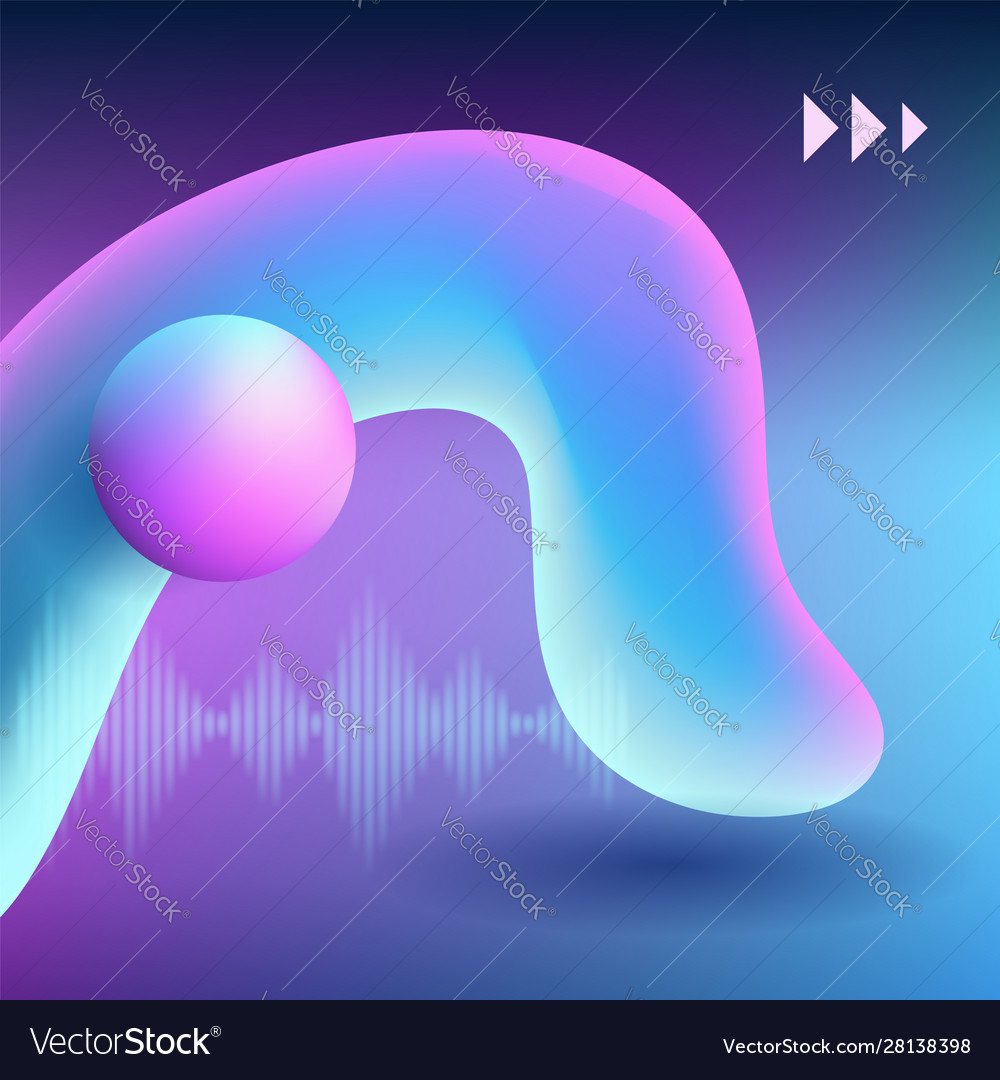 Modern colorful flow poster wave liquid shape