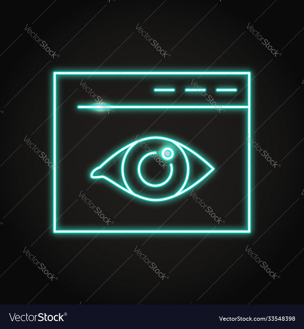 Neon Web Visibility Icon