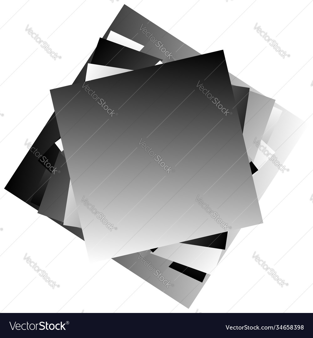 Randxom rotated overlap chaotic squares vector image Randxom rotated overlap chaotic squares