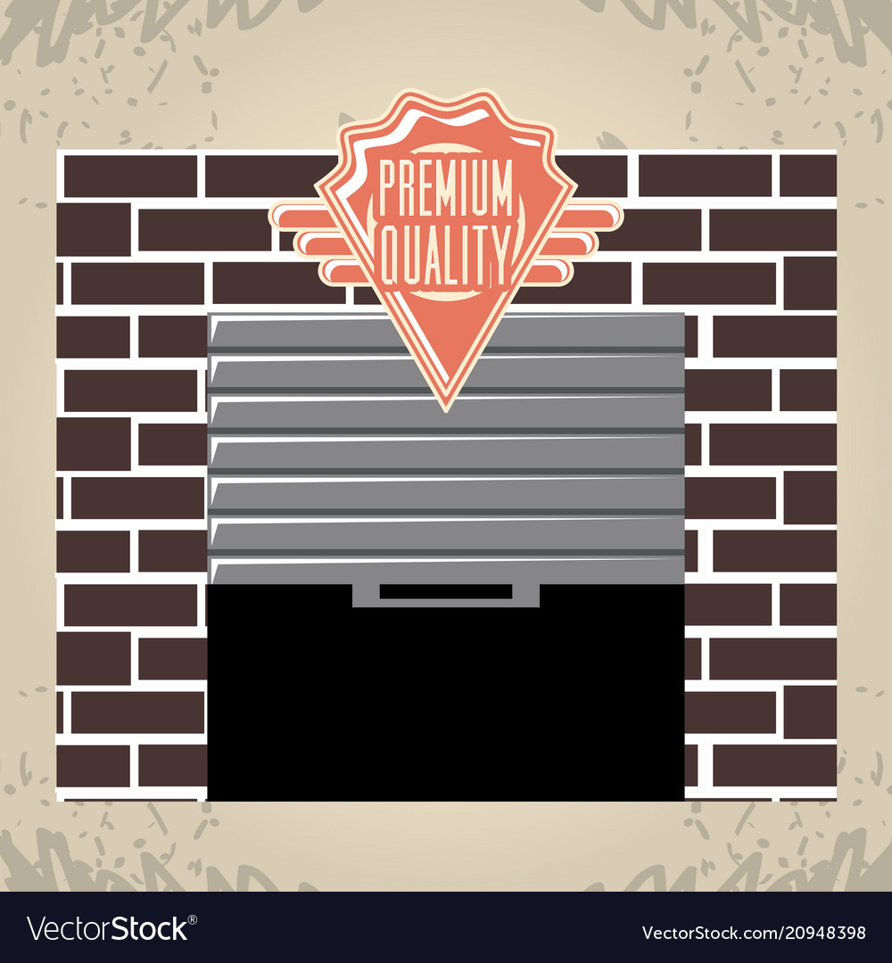 Retro store building front