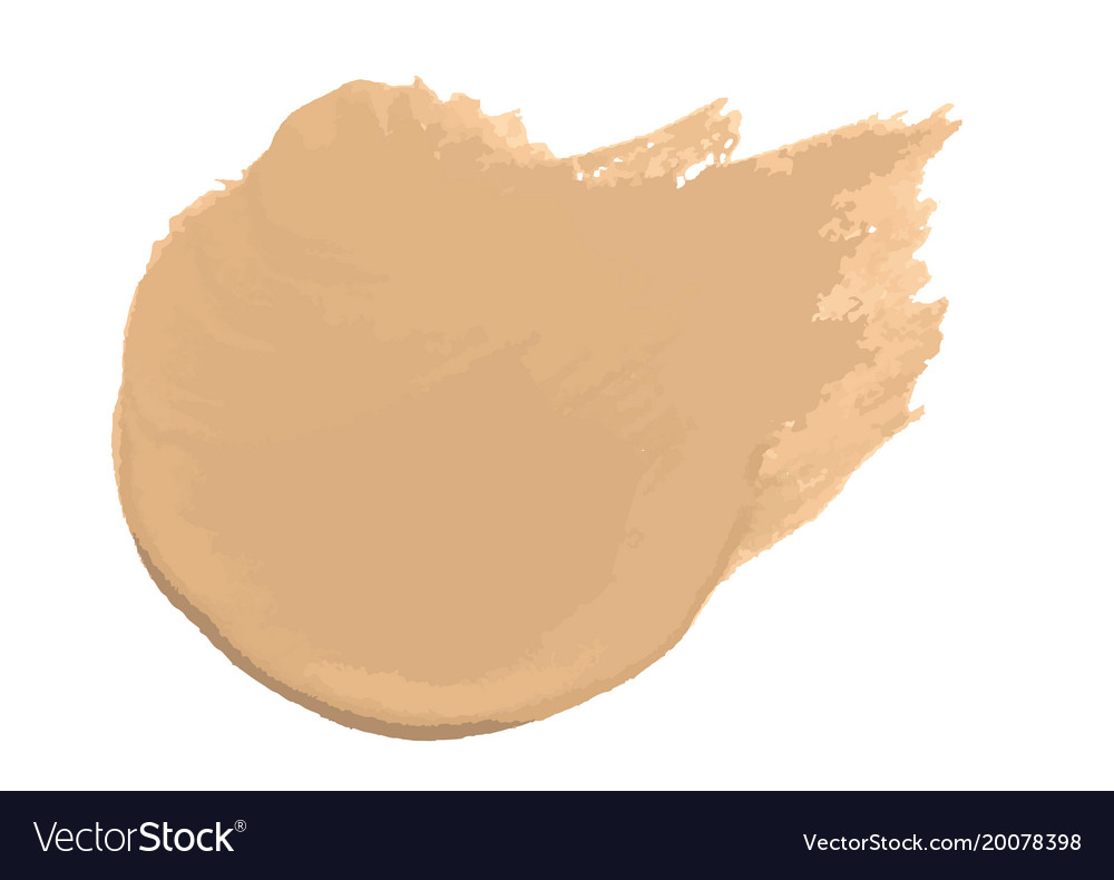 Smear of foundation lotion made with brush