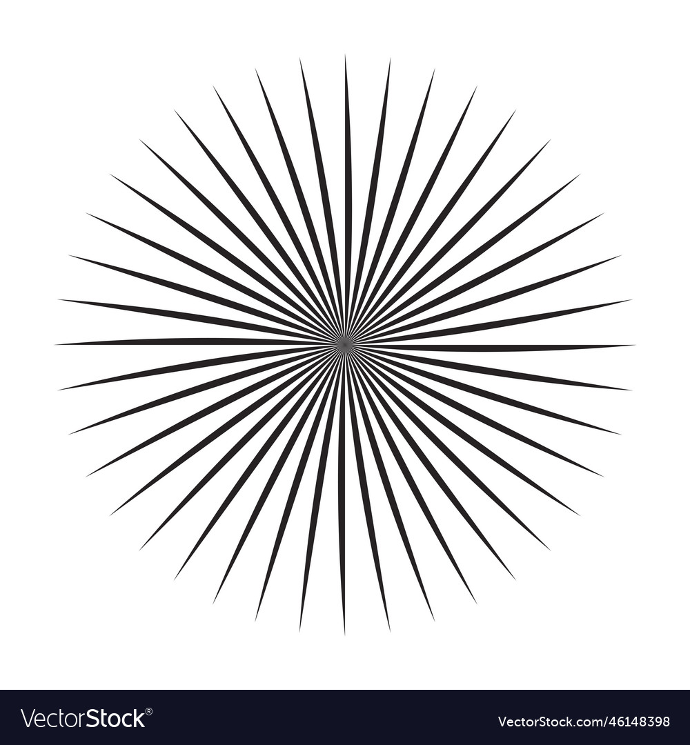 Sun burst radial icon Royalty Free Vector Image