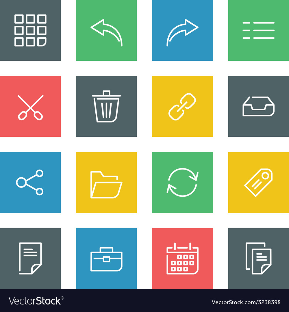 White thin line icons set for web and mobile