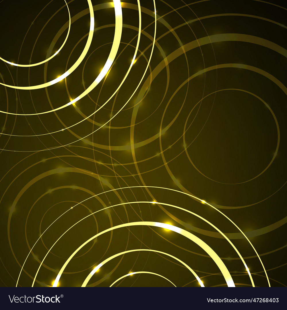 Abstract background of glowing circles technology