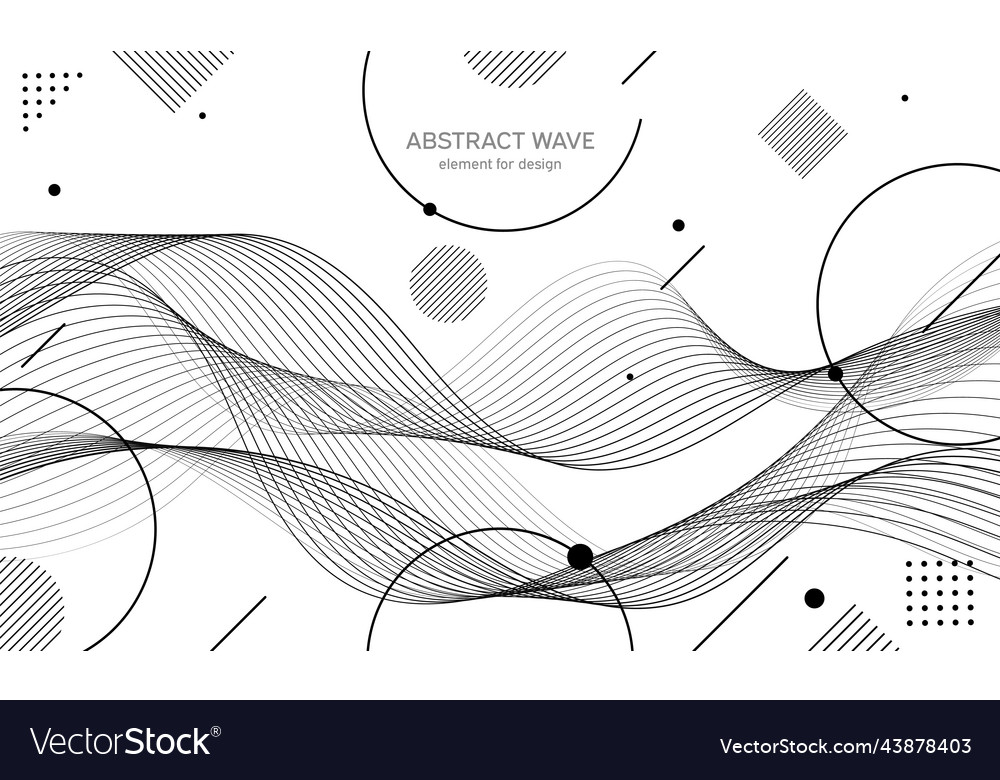 Abstract wave element for design digital