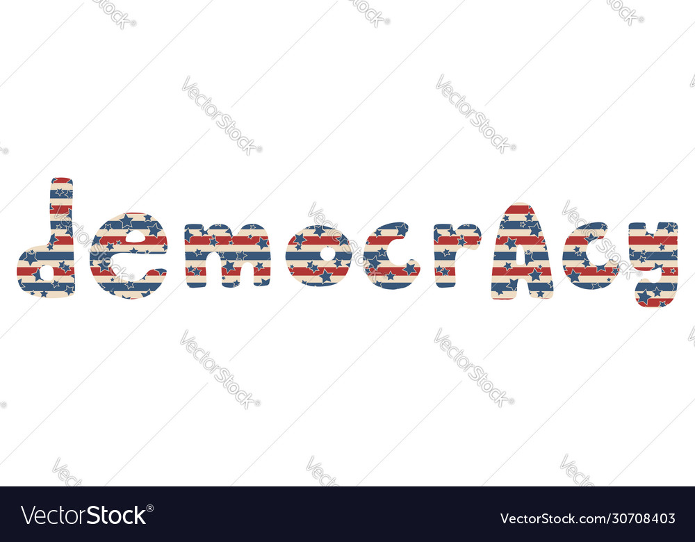 American patriotic lettering vector image American patriotic lettering