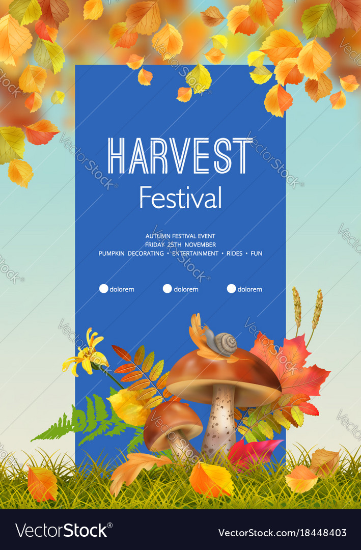 Autumn poster flyer Royalty Free Vector Image - VectorStock