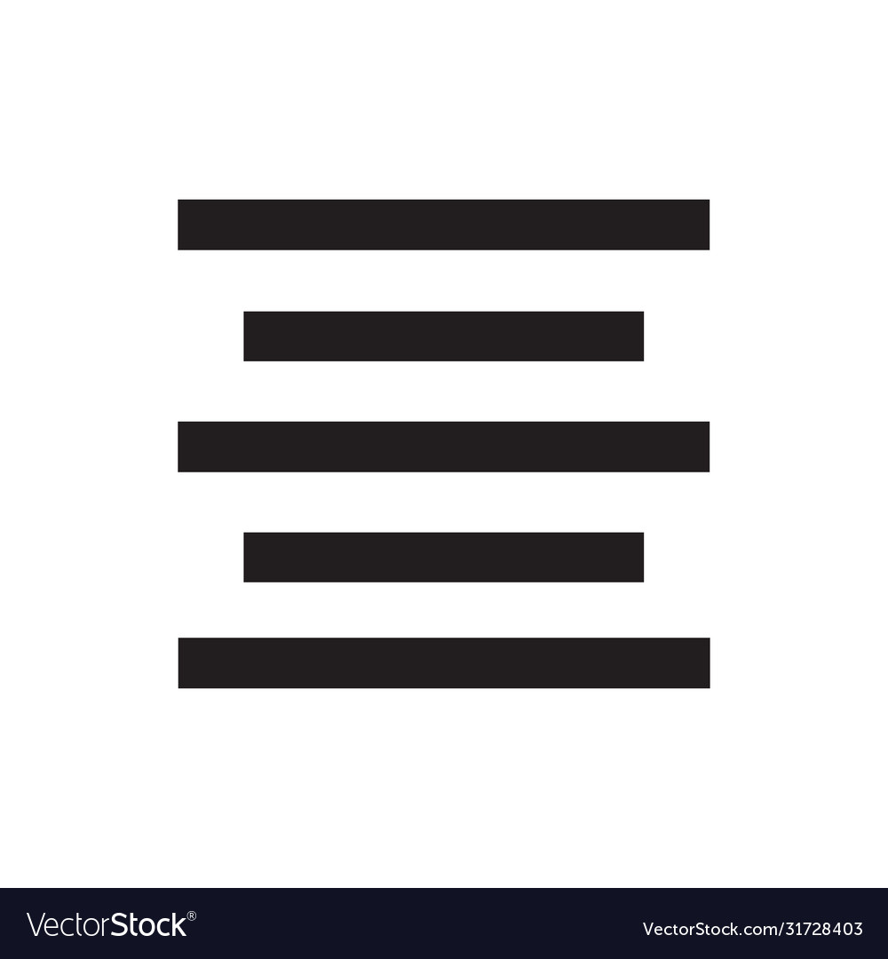Center alignment icon simple sign for web site