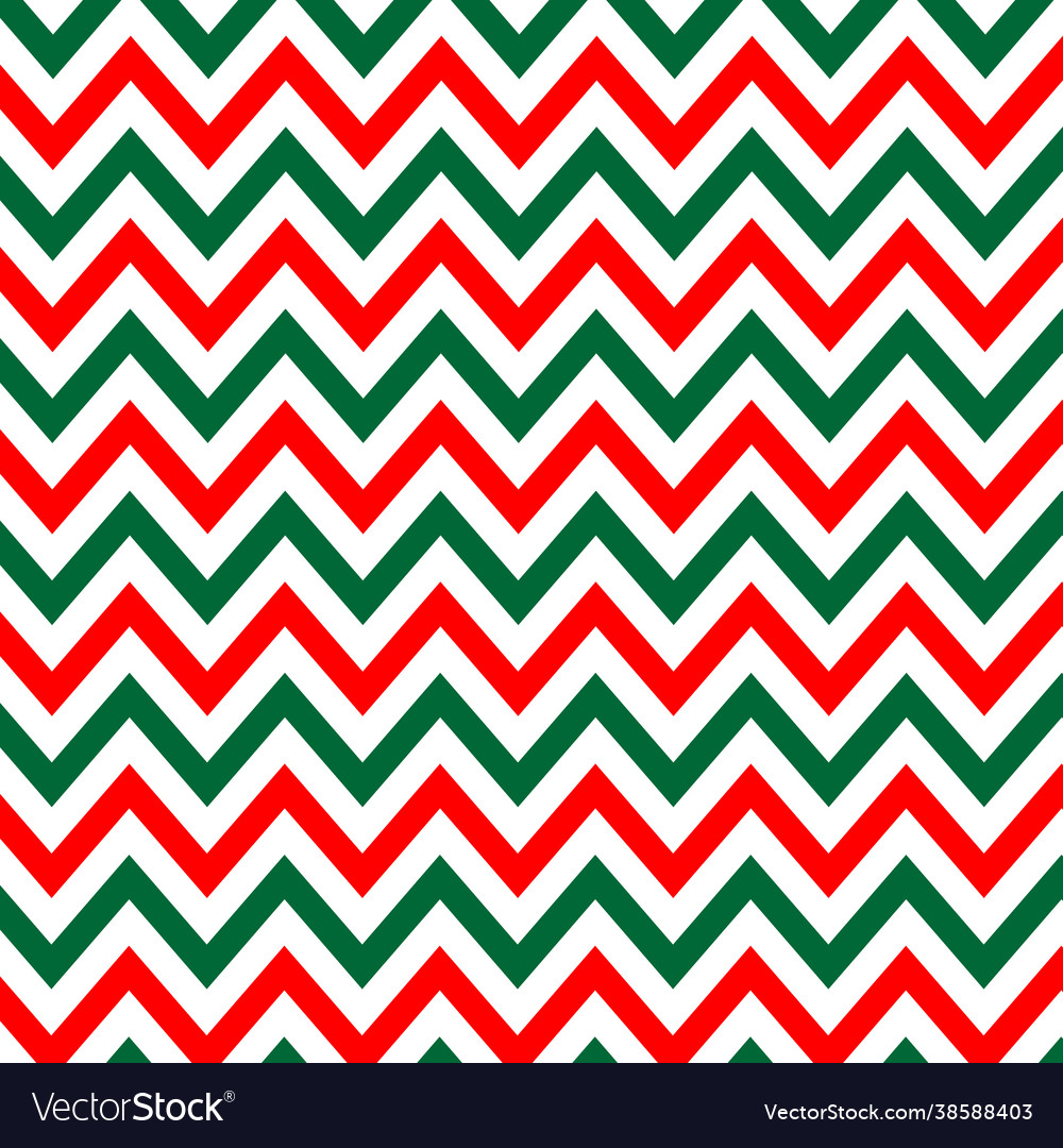 Christmas conceptred and green zig zag line