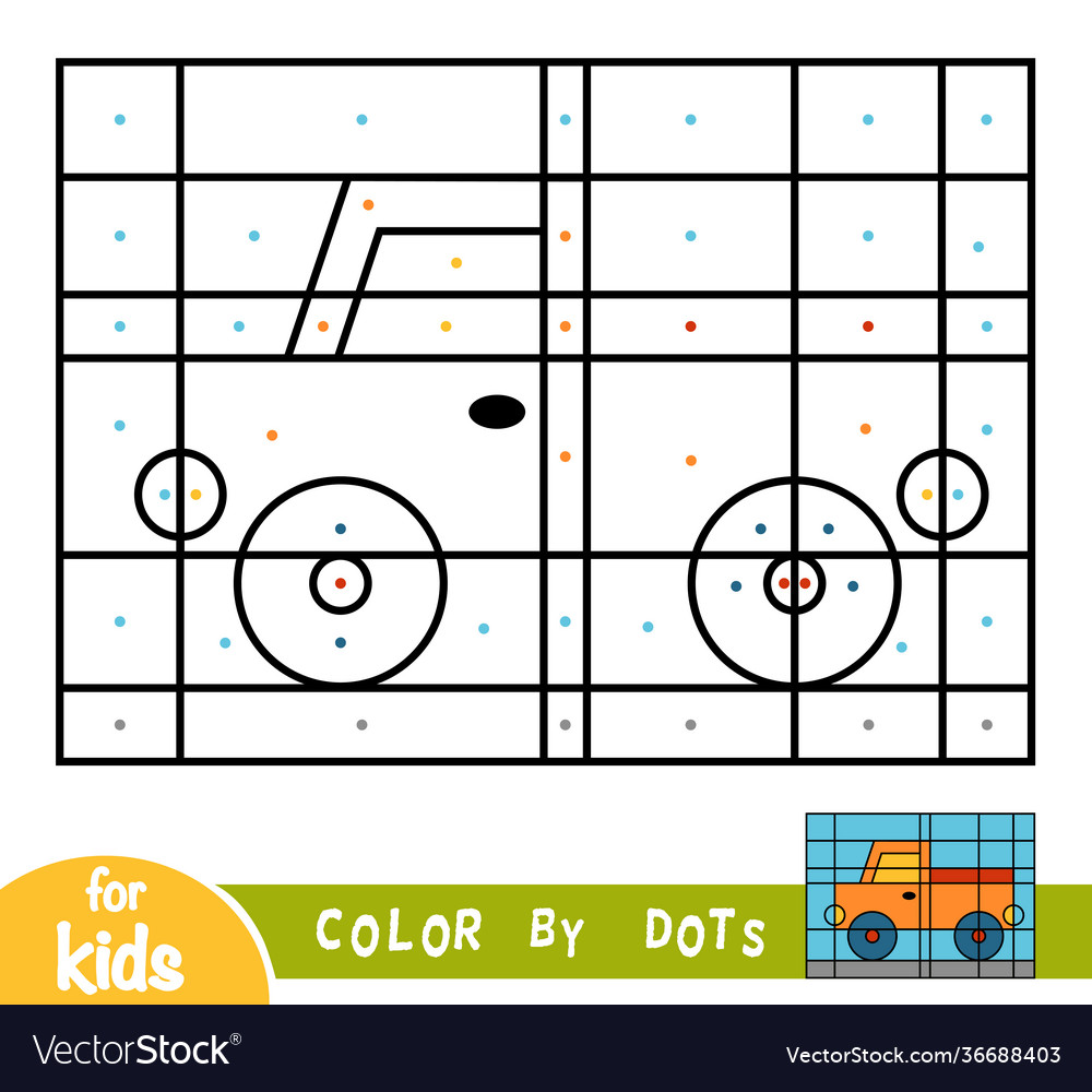 Color dots game for children pickup