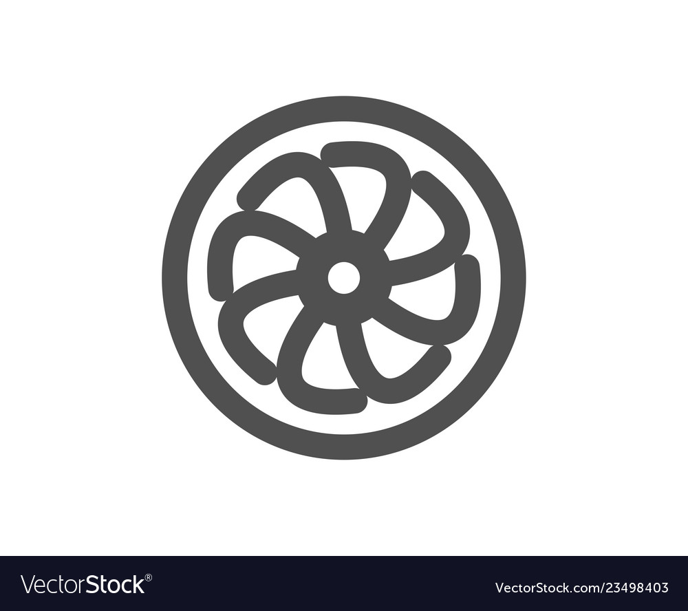 Fan engine icon jet turbine sign Royalty Free Vector Image