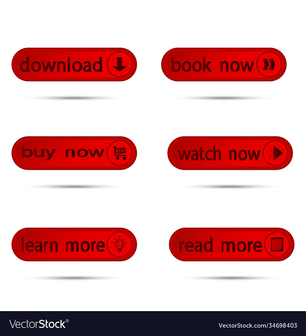 Internet buttons set red web download