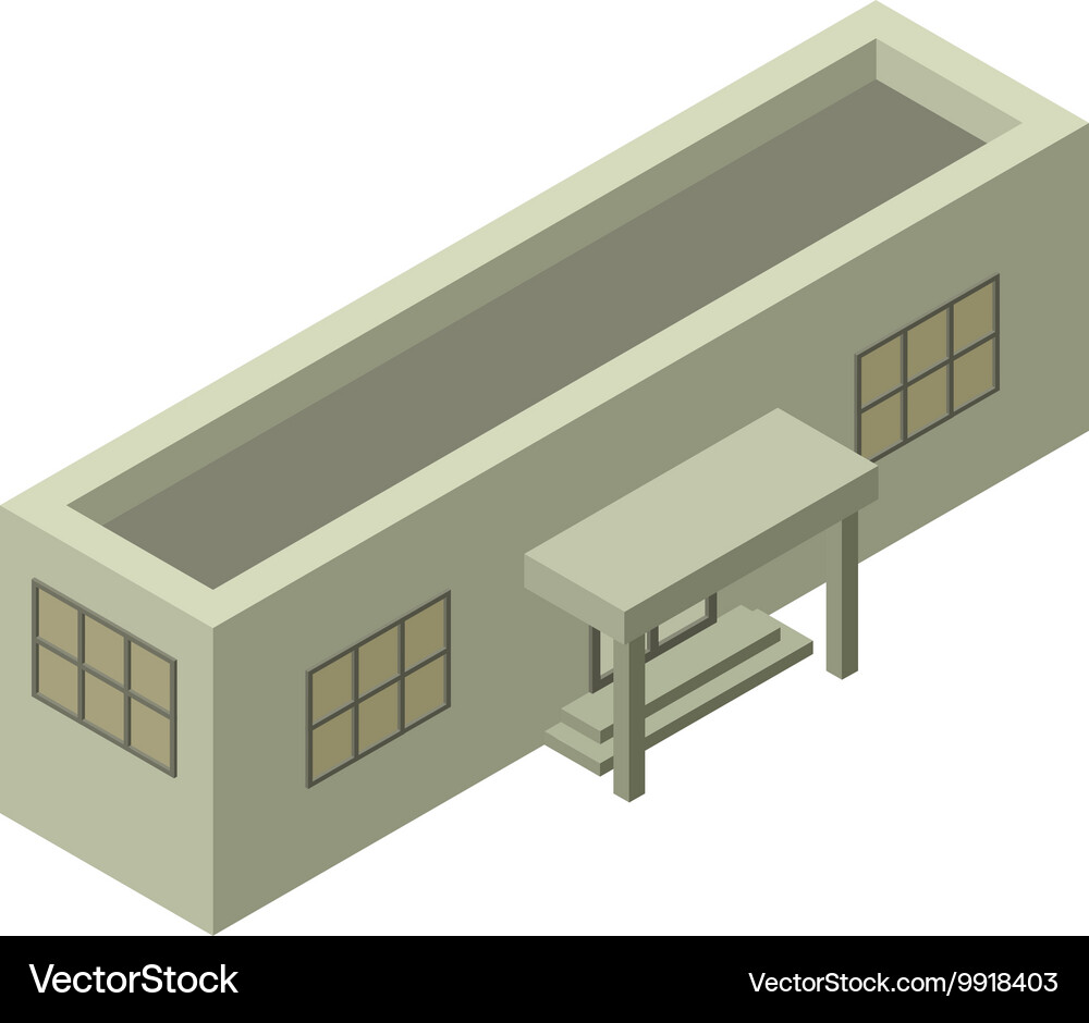 Isometric building Royalty Free Vector Image - VectorStock