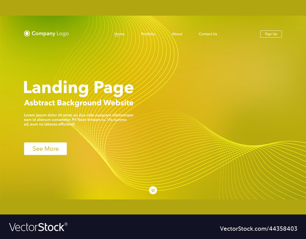 Landing page abstract background website template vector image Landing page abstract background website template