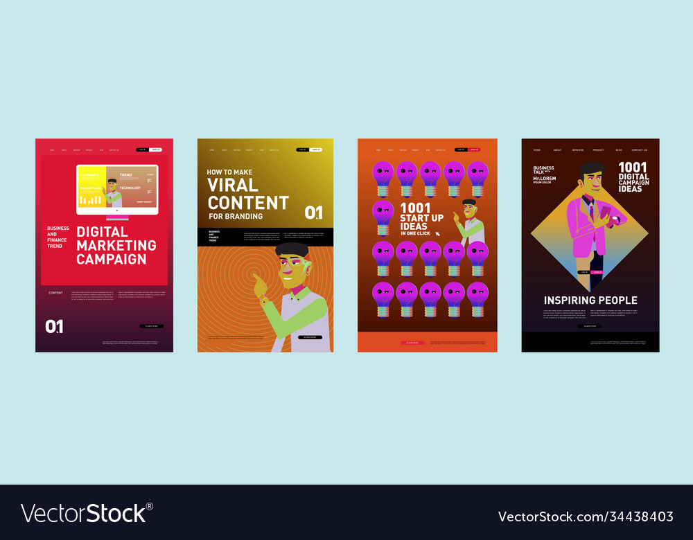 Presentation and website interface layout design