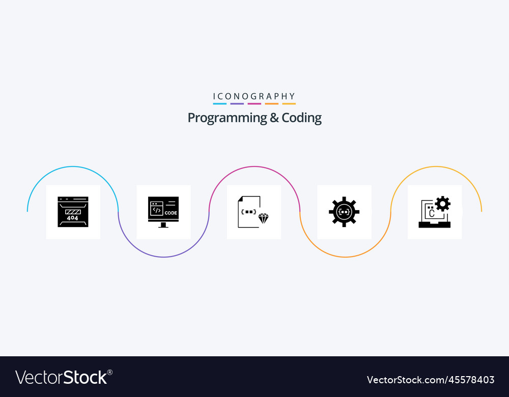 Programmieren und Kodieren glyph 5 Icon Pack