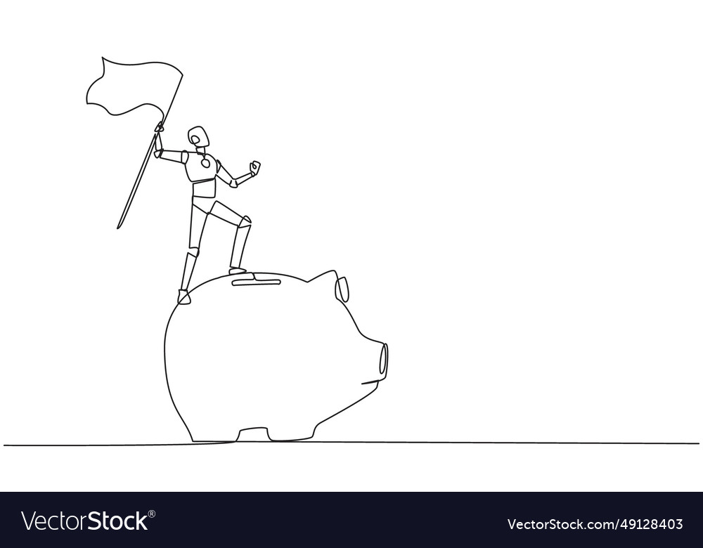 Single continuous line drawing of robotics