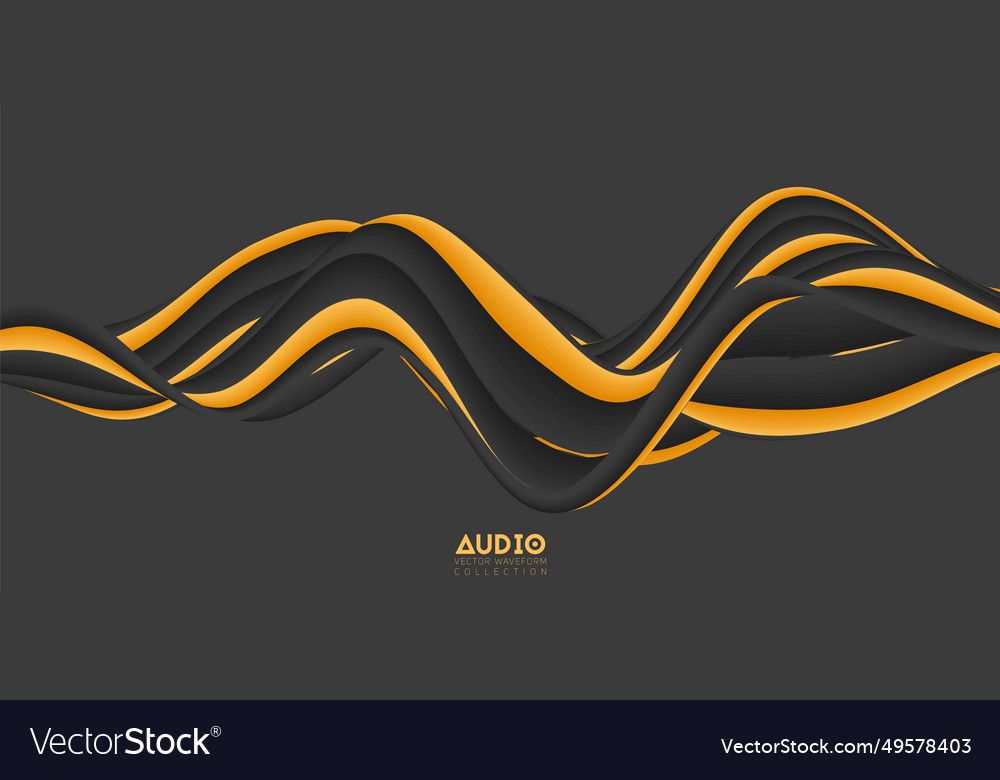 Sound wave visualiztion 3d solid waveform voice