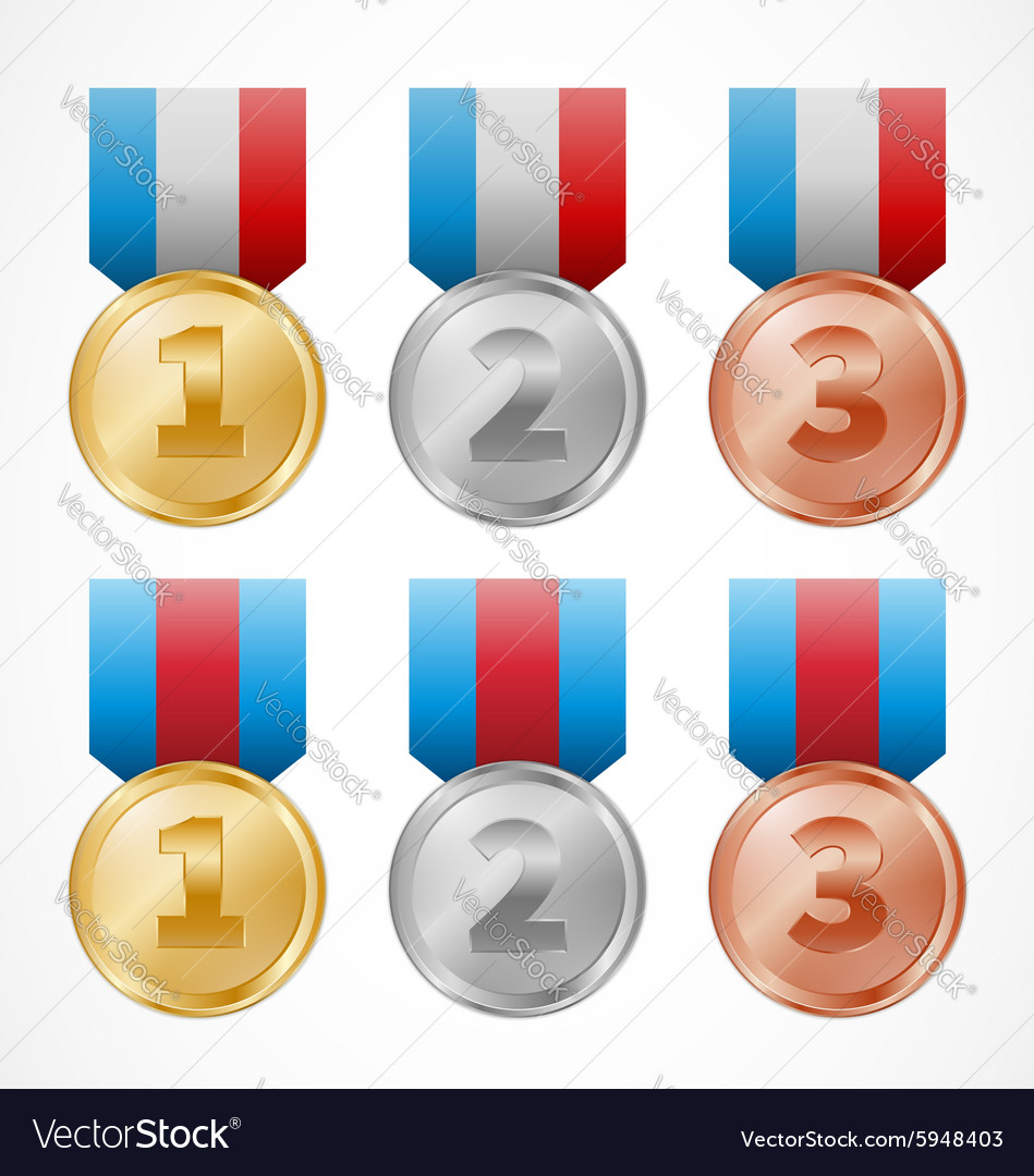 Star medals Royalty Free Vector Image - VectorStock