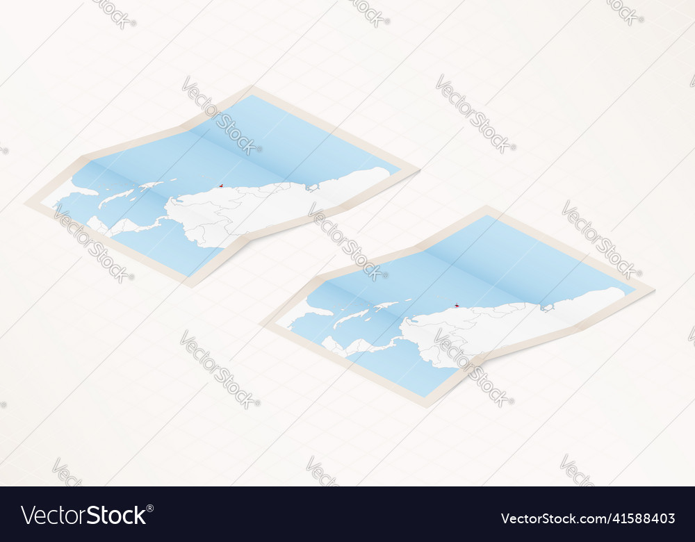 Two versions of a folded map trinidad