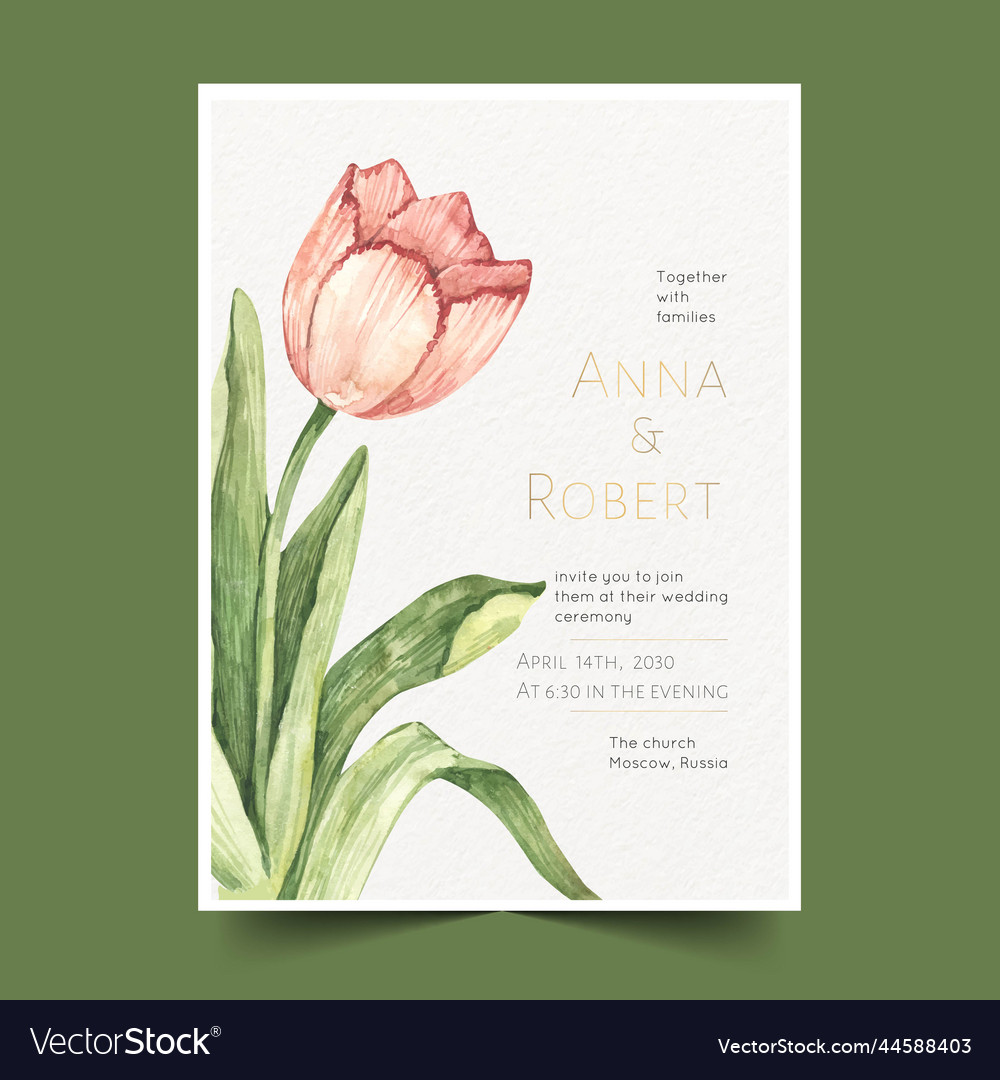 Wedding invitation template design Royalty Free Vector Image