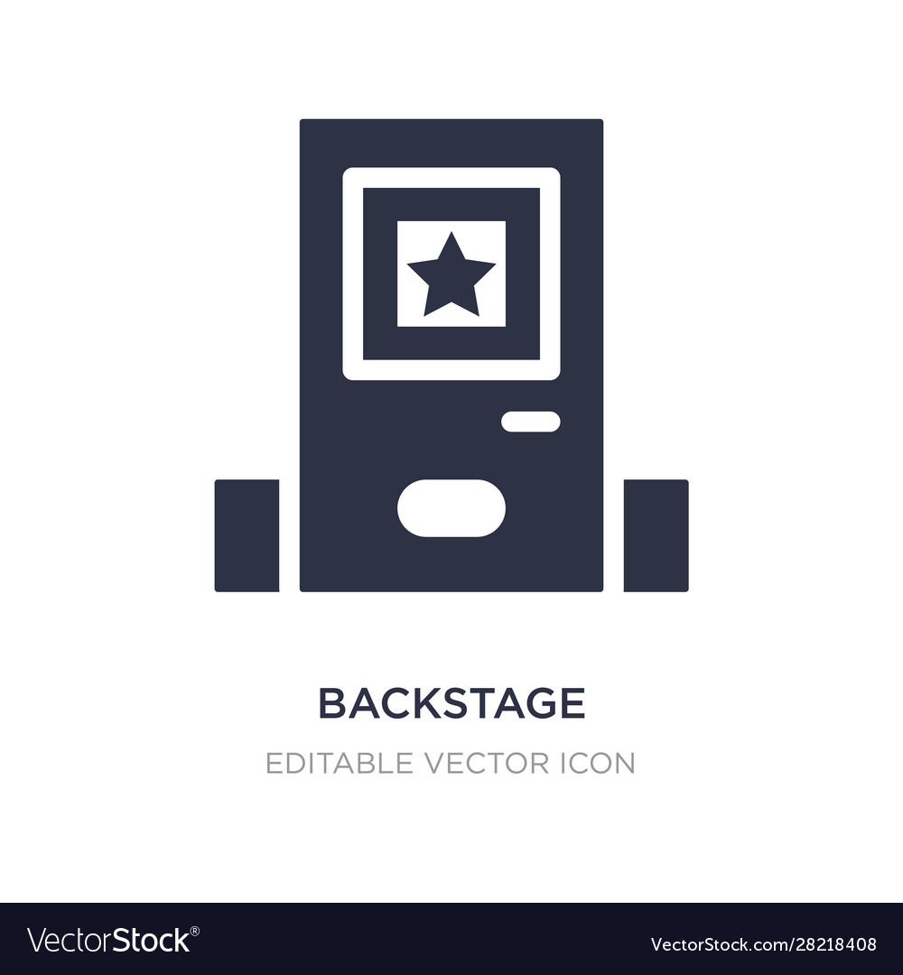 Backstage icon on white background simple element Vector Image Backstage icon on white background simple element