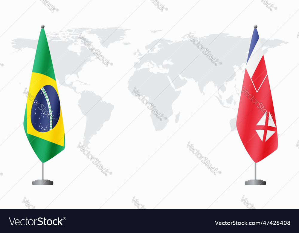 Brazil and wallis futuna flags for official