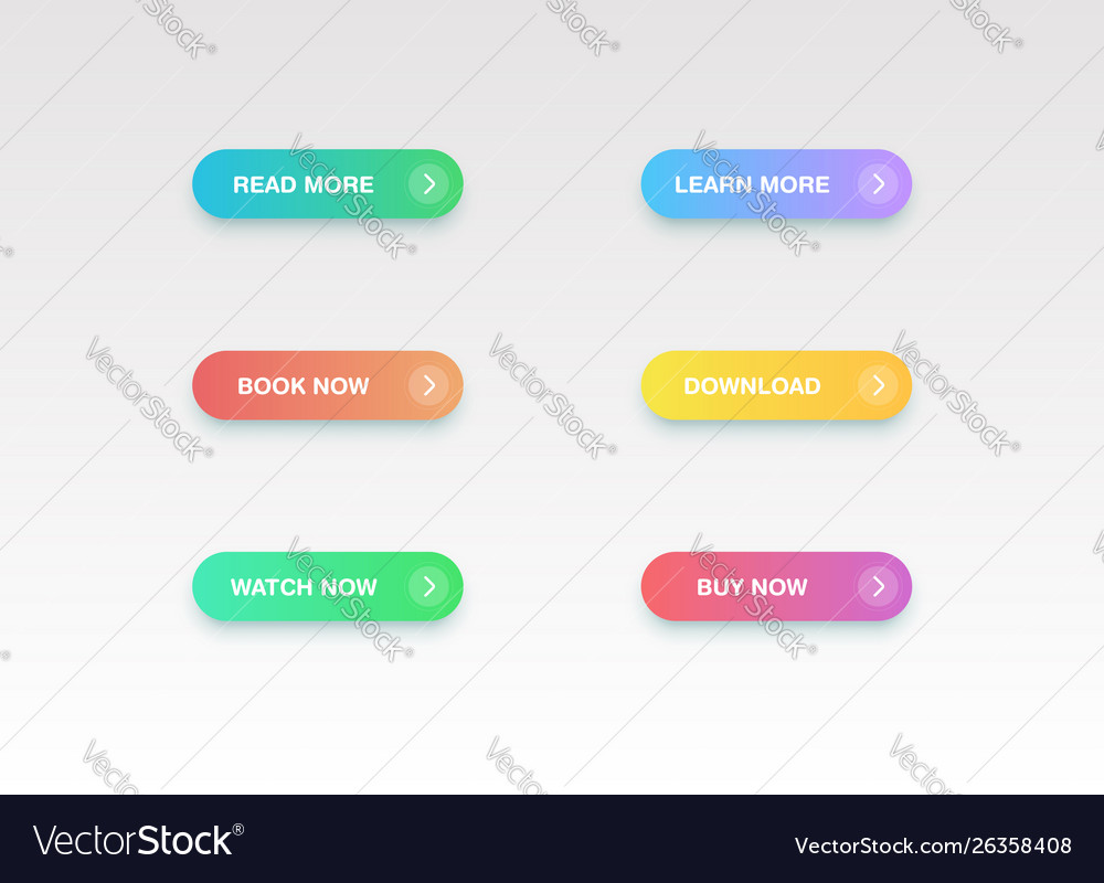 Colorful button set for websites or online usage