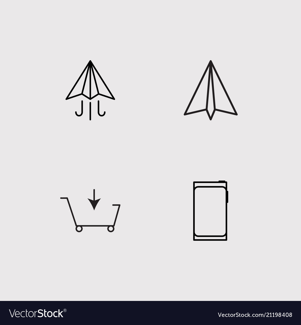 Communication simple linear icons set outlined