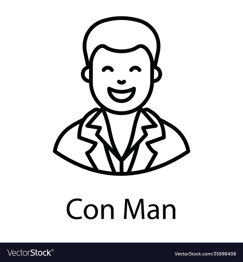 Con man Royalty Free Vector Image - VectorStock