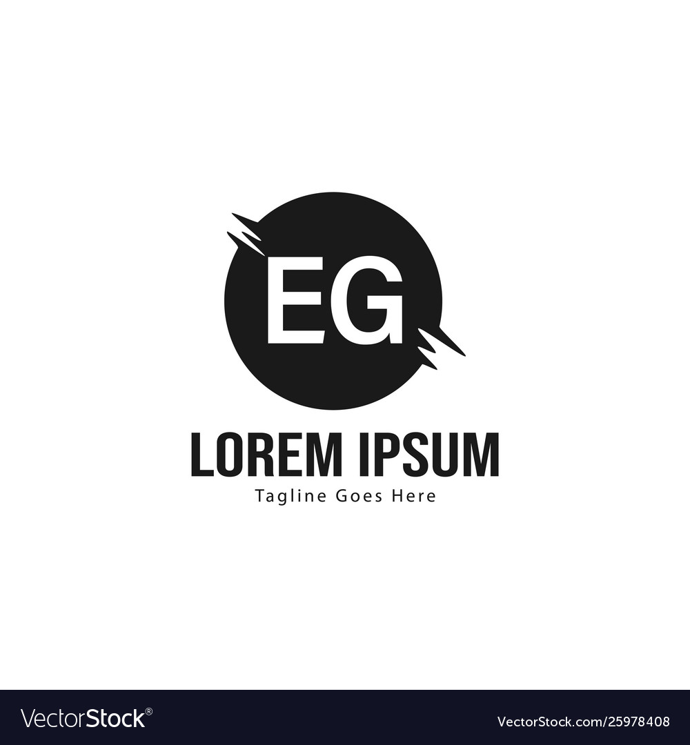Elegant EG Initial Logo with Circular Frame