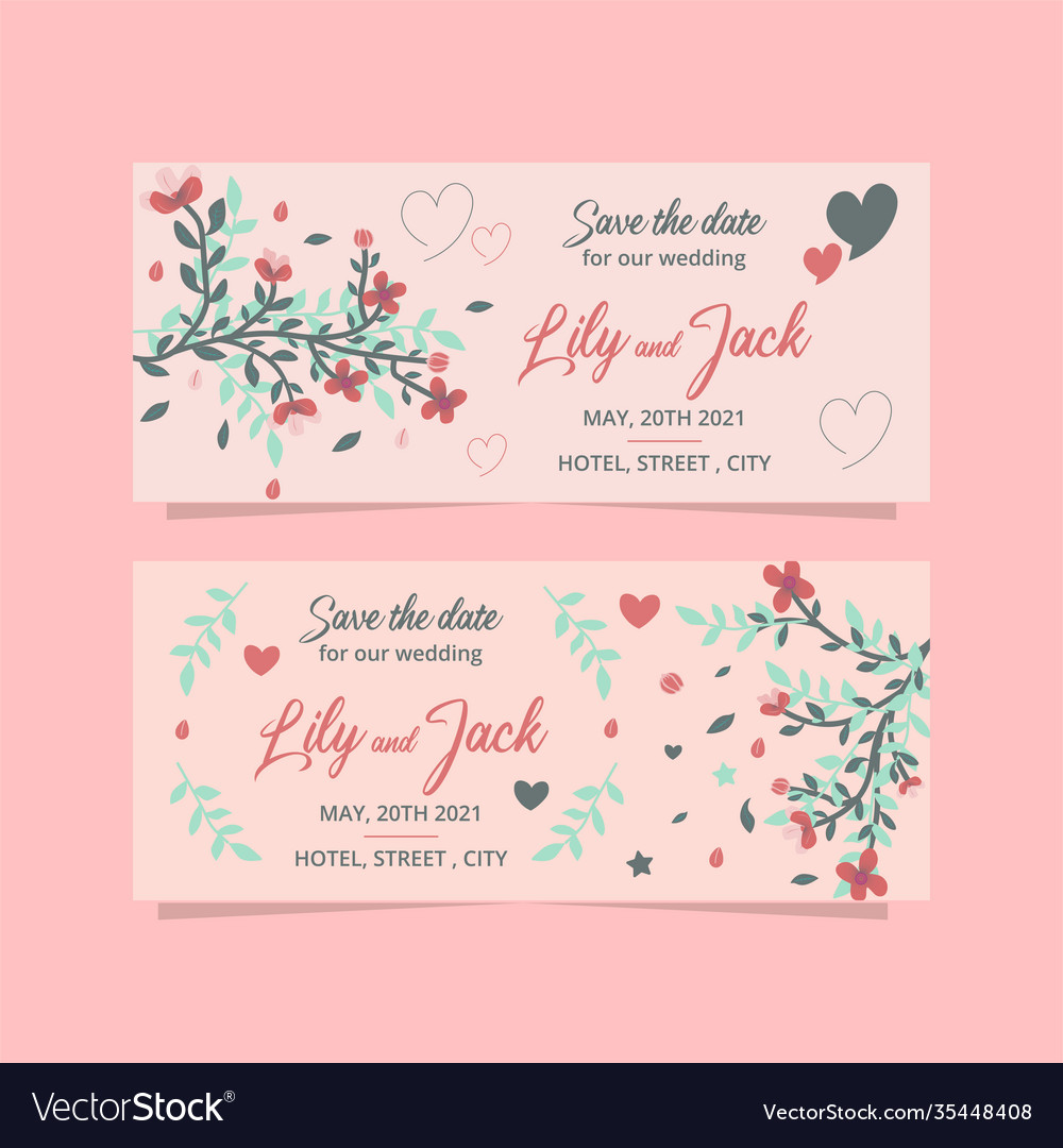 Floral wedding banner collection