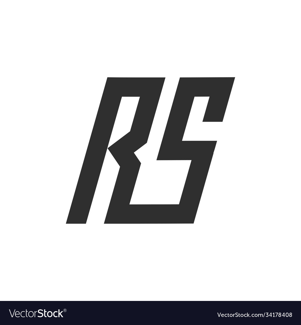 Initial letter rs logo or sr design