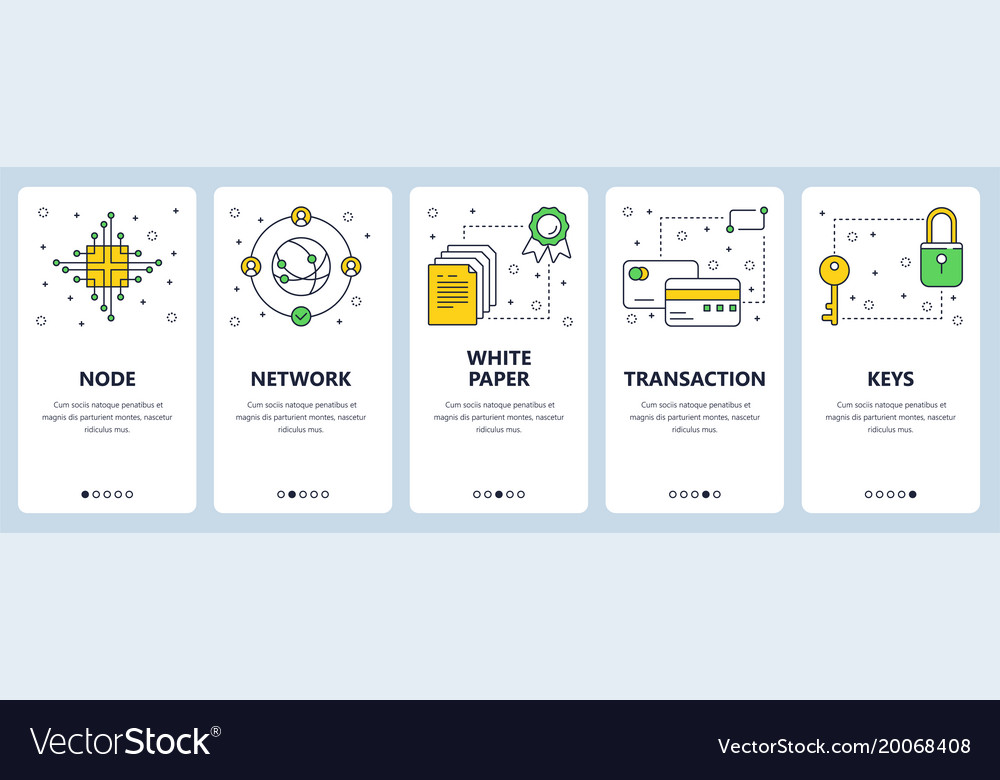 Modern thin line bitcoin concept web