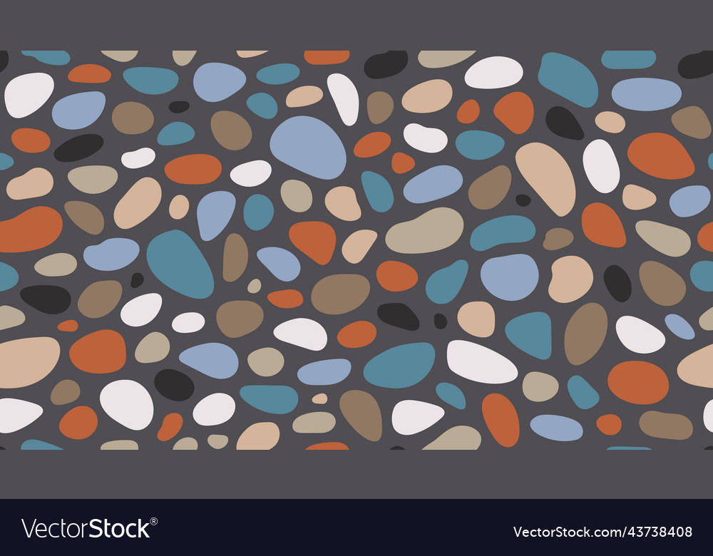 Pebble seamless pattern smooth stones background vector image Pebble seamless pattern smooth stones background