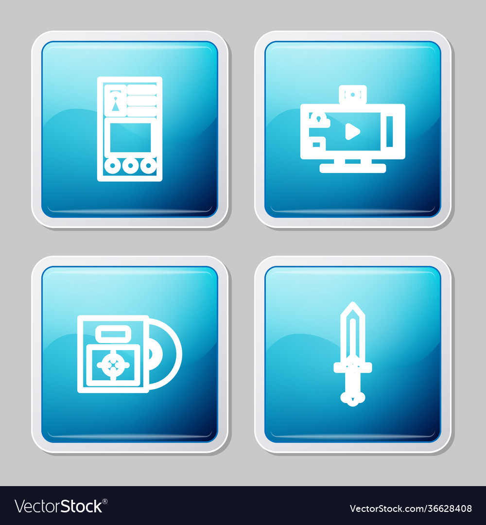 Set line create account screen live streaming vector image Set line create account screen live streaming