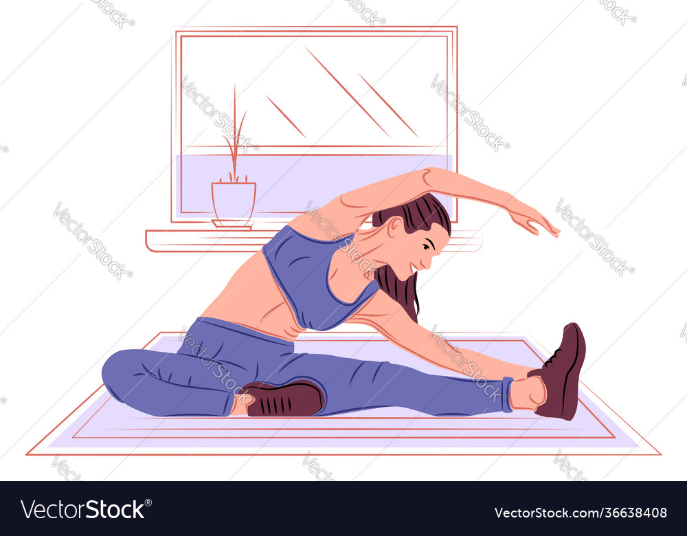 Yoga in shadow sharp lines style