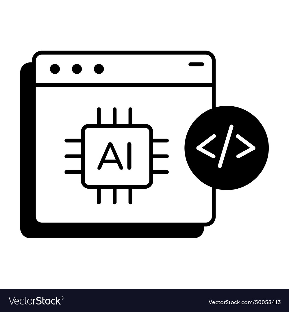 Artificial intelligence linear icon