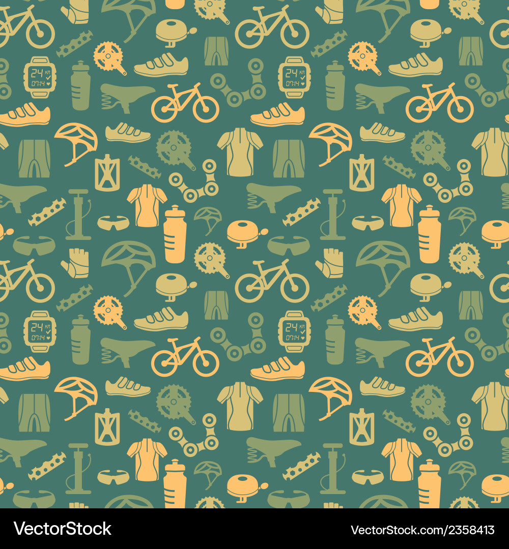 Bike seamless pattern Royalty Free Vector Image