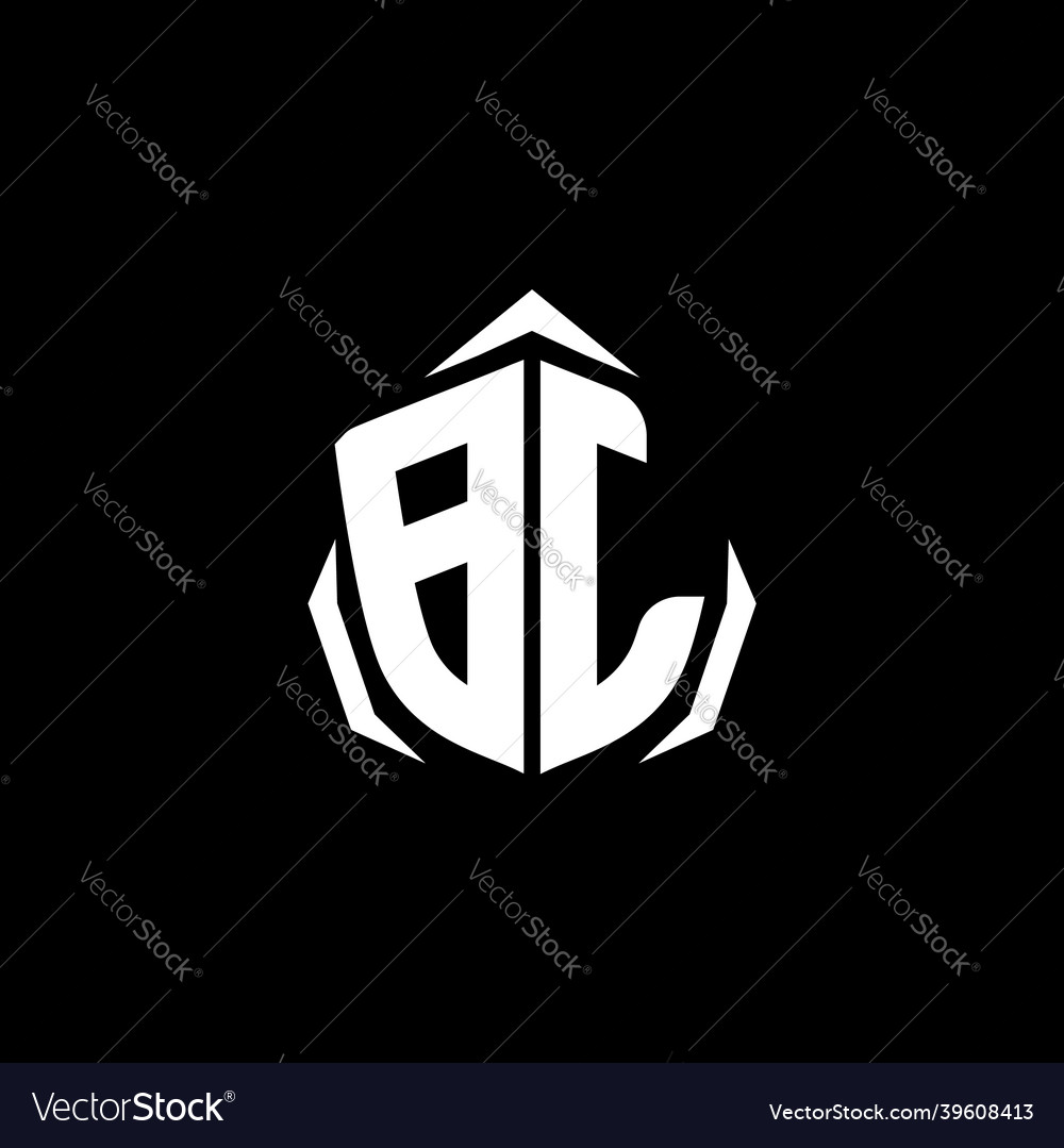 Bj monogram shield shape style