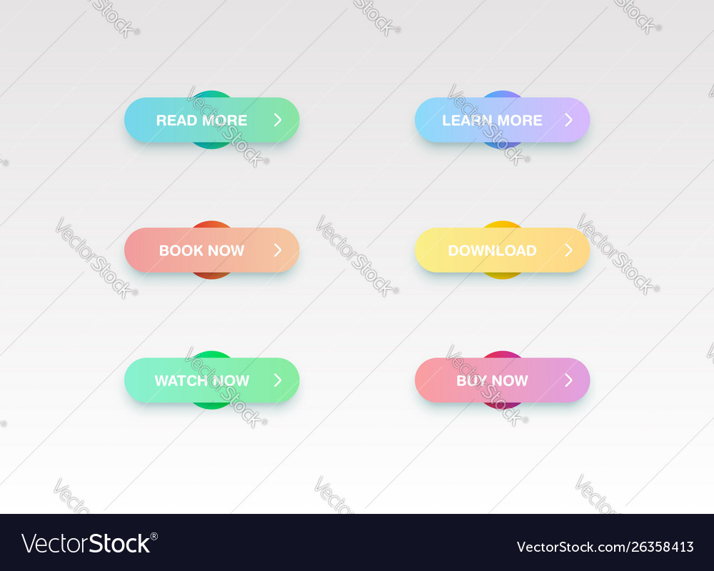 Colorful button set for websites or online usage