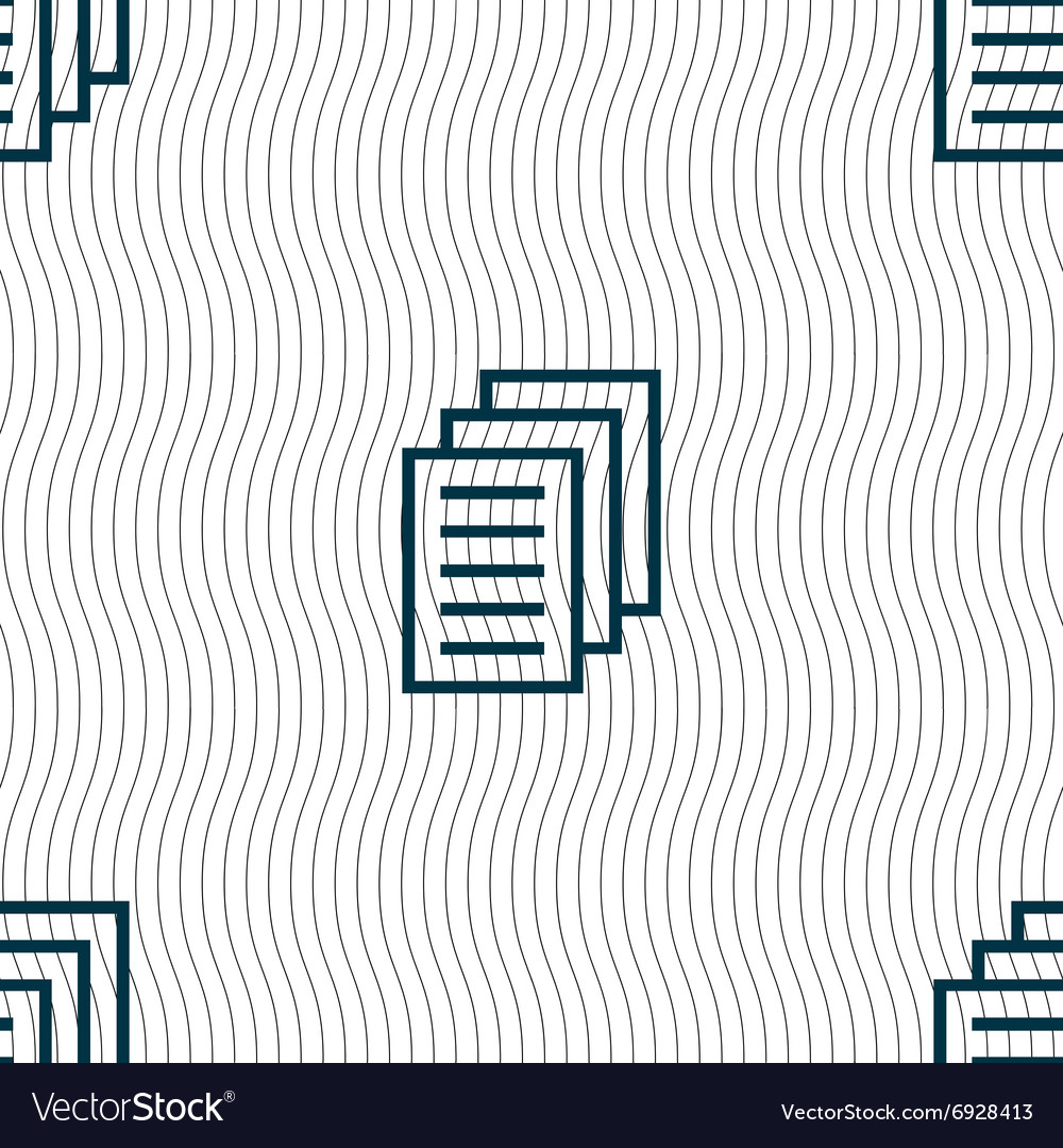 Copy file duplicate document icon sign seamless