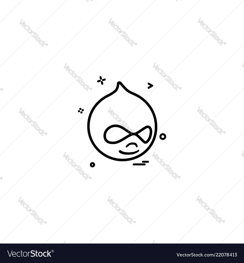 Drupal icon design vector image Drupal icon design