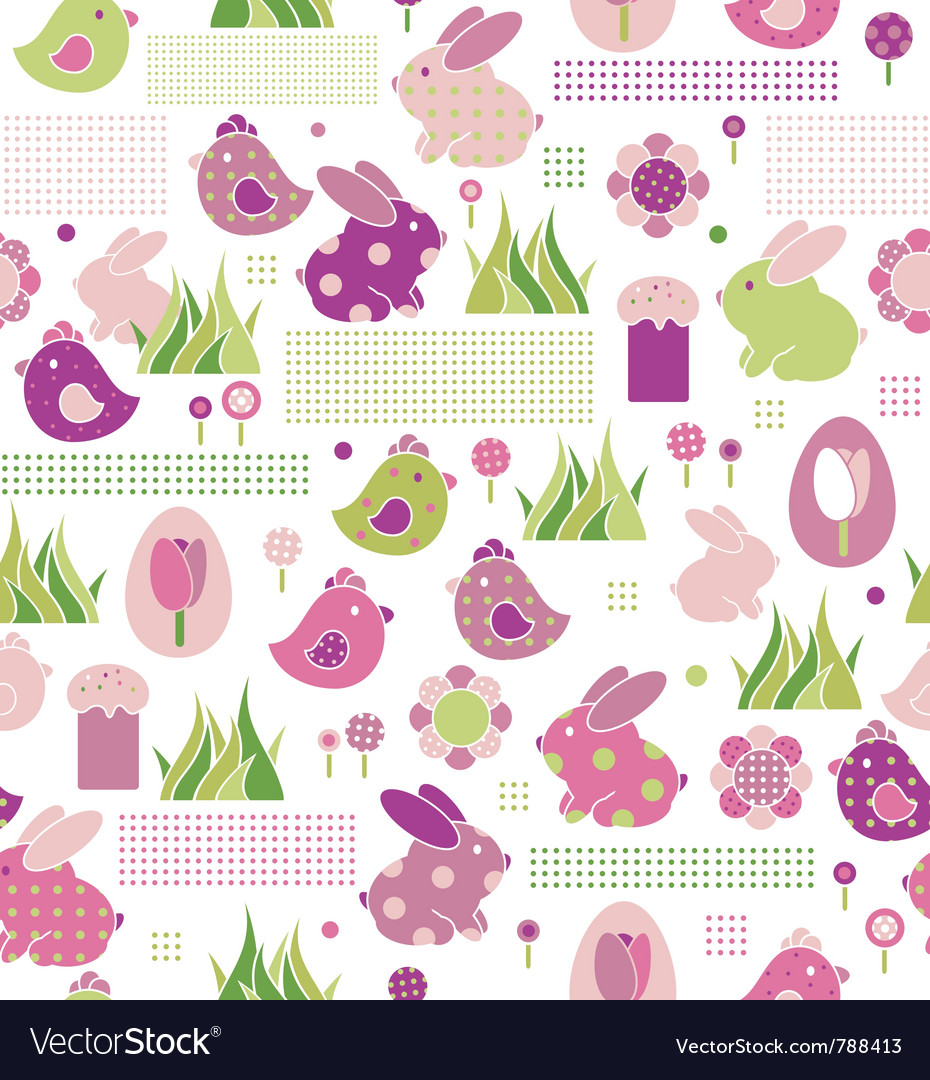 Easter Bunny Seamless Pattern