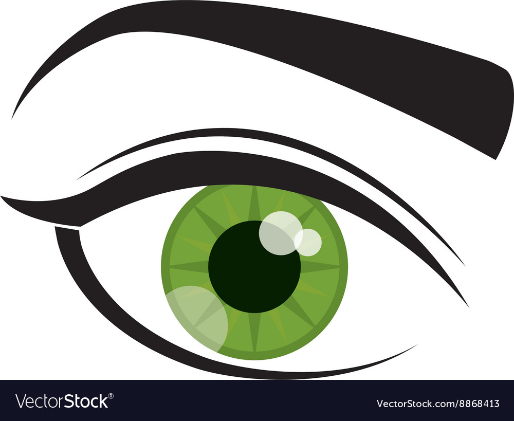 Eye design cartoon icon white background