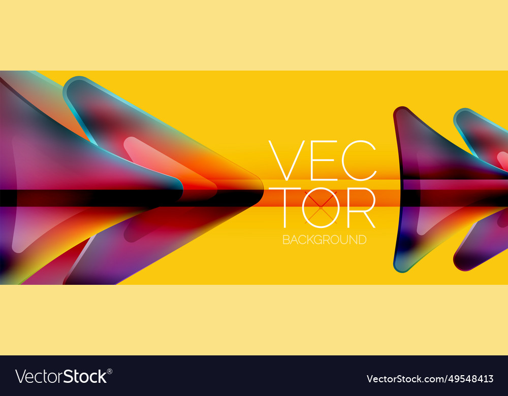 Fluid gradient arrow abstract vibrant arrows
