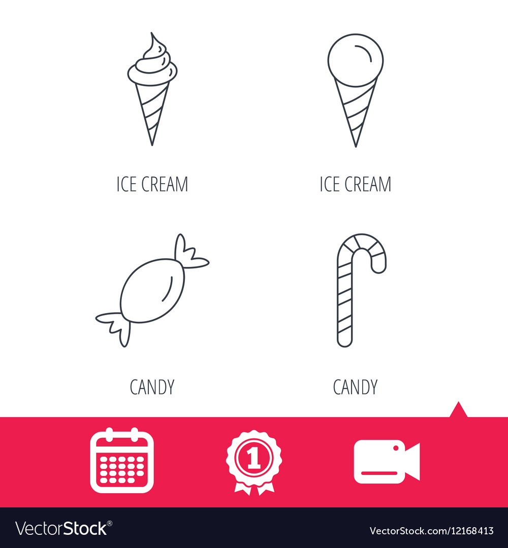 Ice cream candy icons