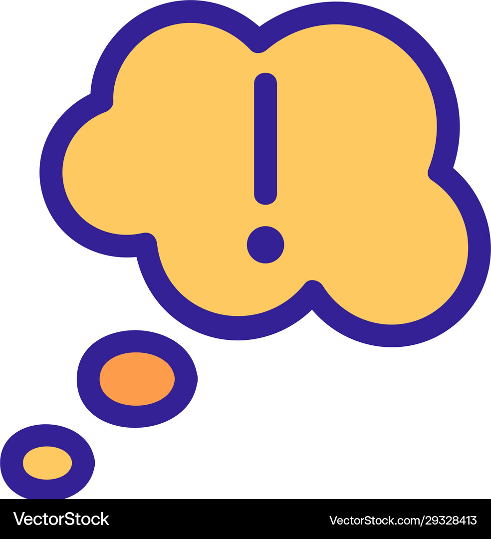 Idea an icon isolated contour Royalty Free Vector Image