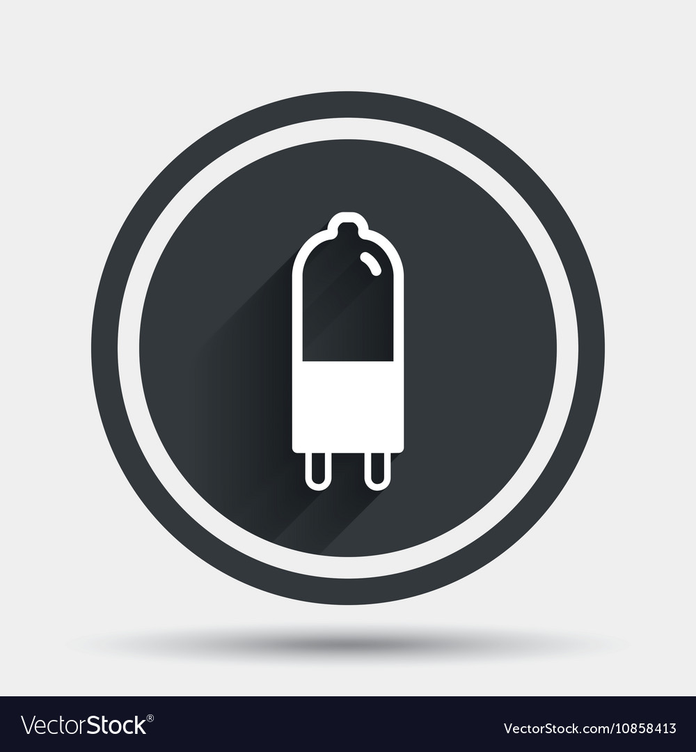Light bulb icon lamp g9 socket symbol