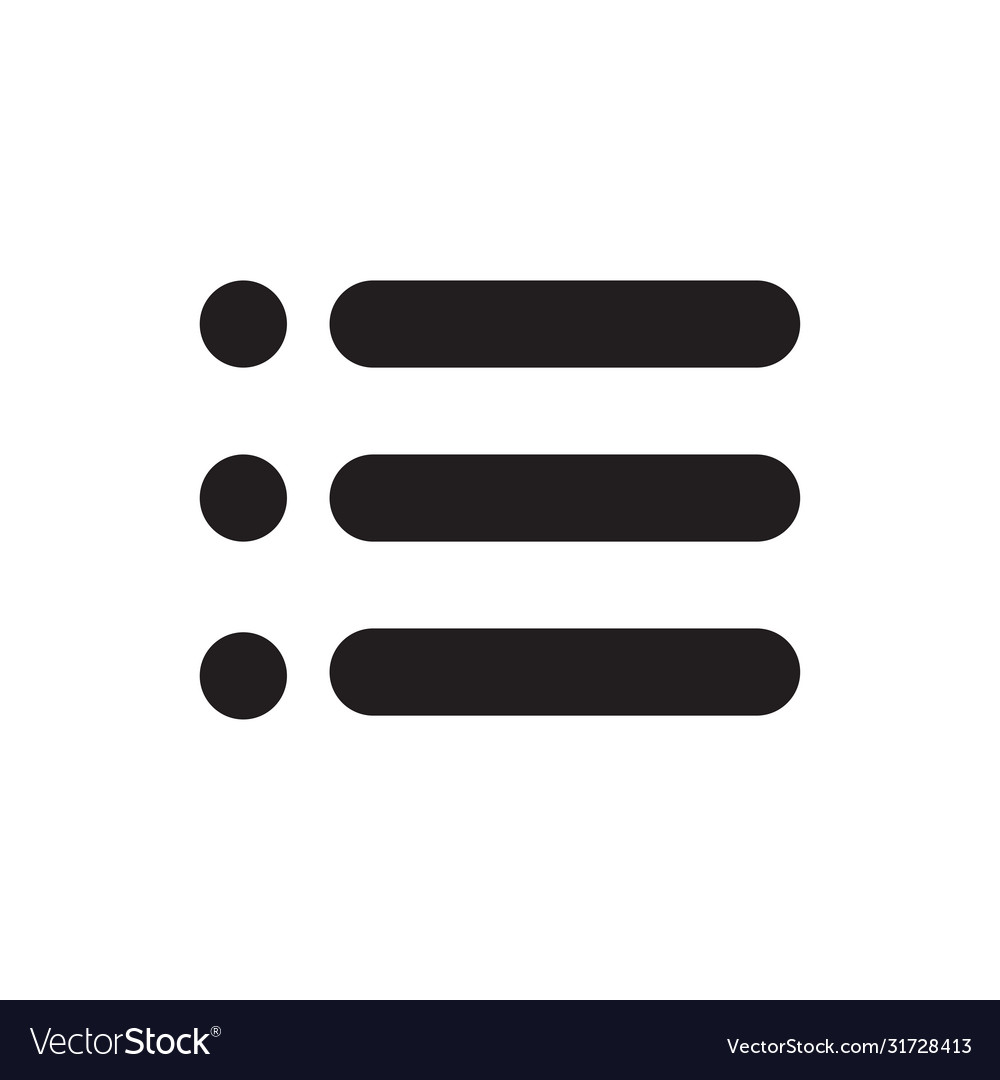 List icon simple sign for web site and mobile app